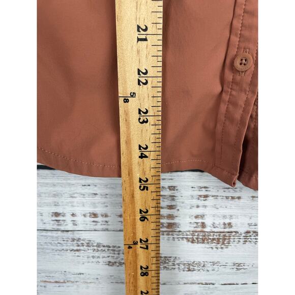 REI Coop Sahara Button Down Long Sleeve Shirt Brown XS Outdoors Hiking Nylon - Picture 7 of 9